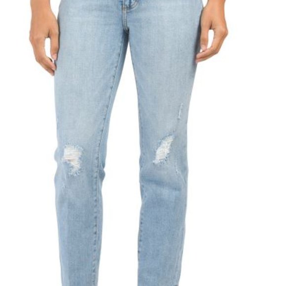 Sam Edelman Distressed Stiletto Straight Ankle Jeans NWT - Picture 1 of 5